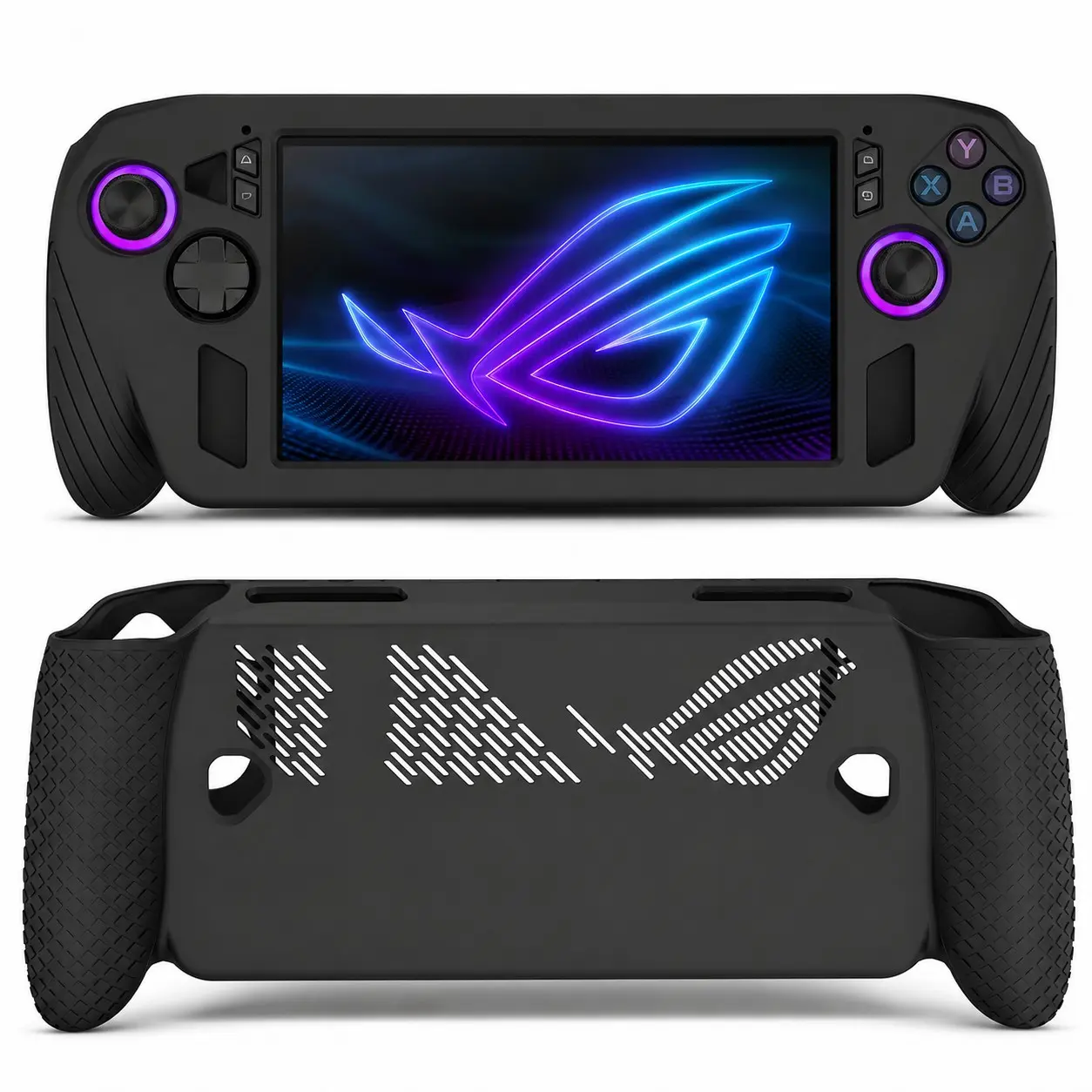 Silicone Protective Case Compatible with ROG Xbox Ally X and ROG Xbox Ally 2025 7-Inch Handheld, Non-Slip Grip, Full-Cover Protection, Vent Openings and Soft-Touch Finish, Black