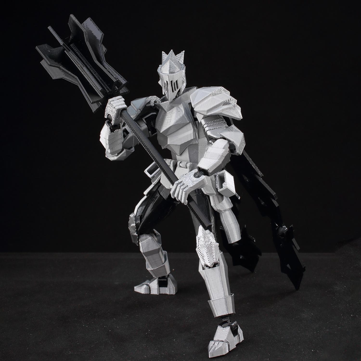 9L3D Lucky13 Silver Knight Robot Action Figure Dummy13 with Giant Sword T13 Multi-Jointed 3D Printed Collectible Toy Titan13 popular 9L3D Lucky13 Silver Knight Robot Action Figure Dummy13 with Giant Sword T13 Multi-Jointed 3D Printed Collectible Toy Titan13 popular