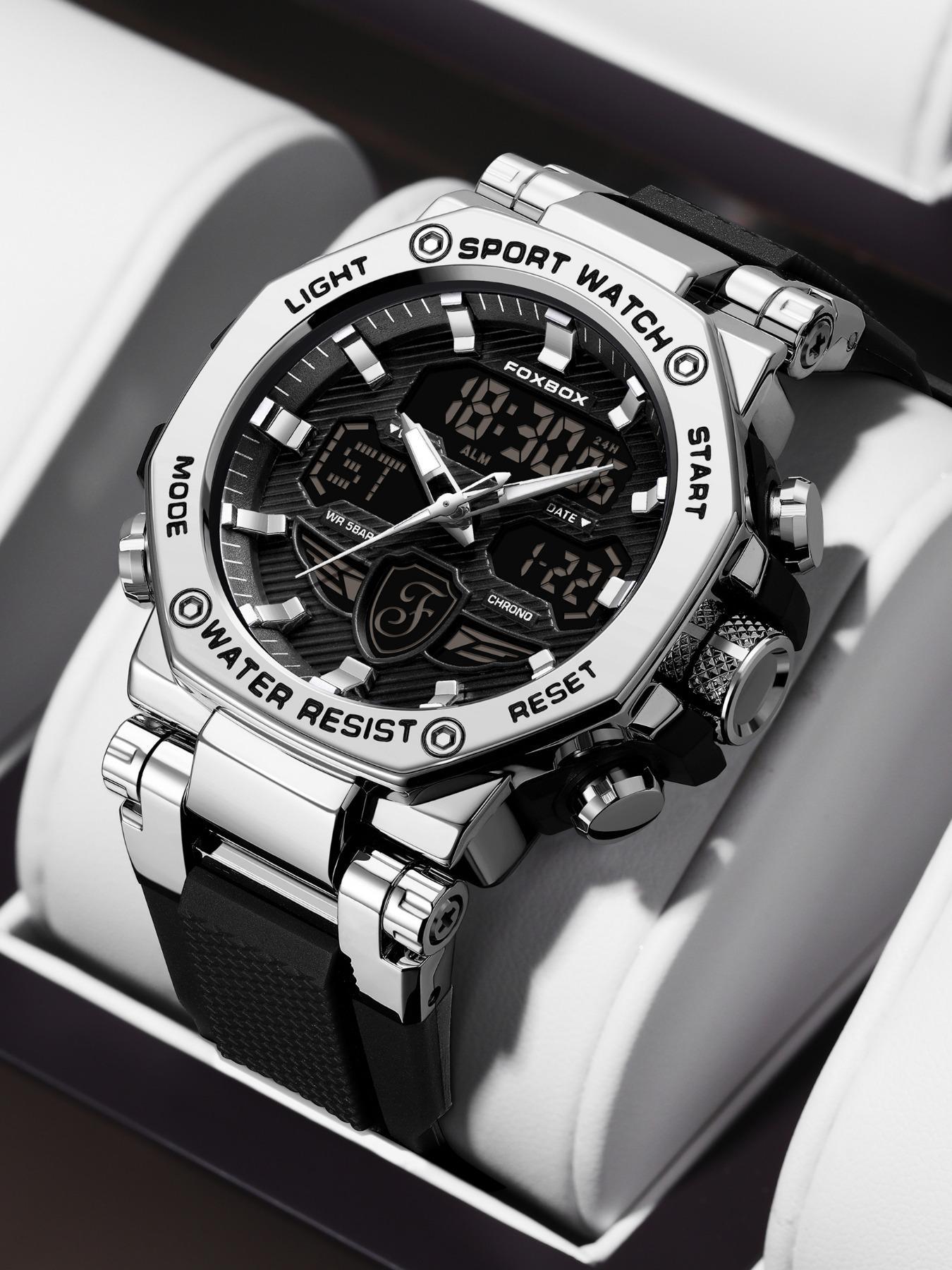 Men's Business Round Dial Analog Quartz Watch, Waterproof Wristwatch, Water Resistant Wristwatch, Watch for Party, Everyday Accessory, Trendy All-match & Exquisite Watch for Birthday Gift with Box