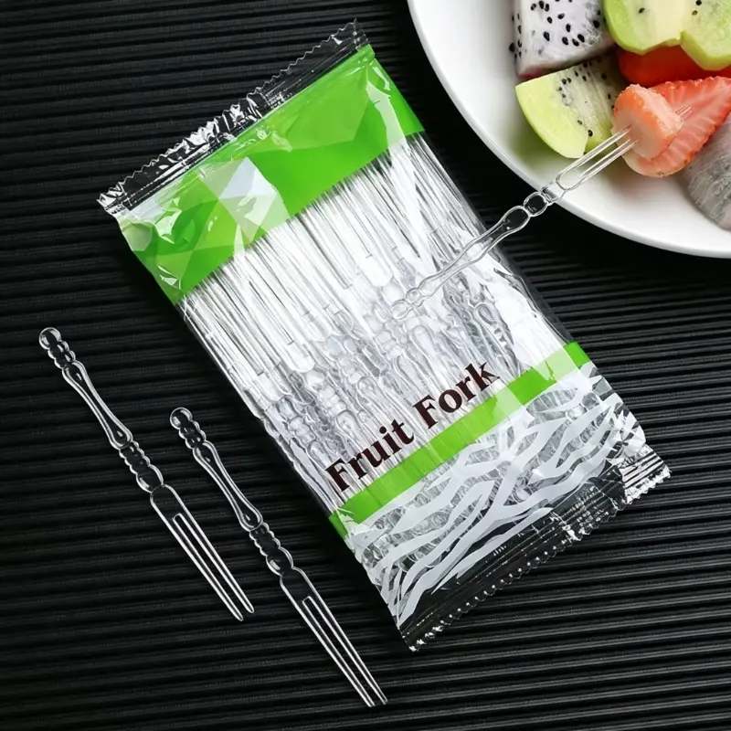 Fruit Theme Disposable Mini Forks - 3.62-Inch Mini Size, Multiple Packs (100/200/300 Units), Waterproof, Festive & Party Supplies, Home & Kitchen Dining Essentials