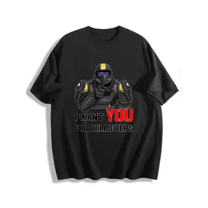 Helldivers Unisex Pure Cotton Short Sleeve T-Shirt | Summer Casual Essential for Daily, Commute & Dates | Perfect Gift for Family, Friends & Fans