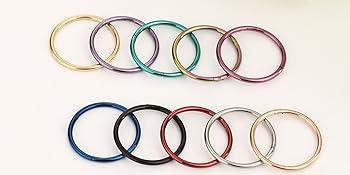 BESTEEL 10 Pcs 16G 18G Hinged Clicker Nose Rings Helix Cartilage Daith Hoop Earrings for Women Men Jewelry Septum Tragus Sleeper Conch Piercing Earring Set 8-12MM  Band Thin