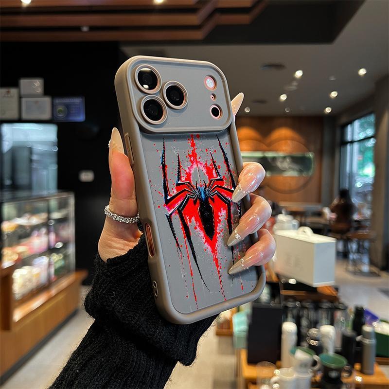 Dark Spider Web Phone Case Gothic Blood Drip Style for iPhone 17 16 15 14 13 12 11 Plus Pro Max. c2
