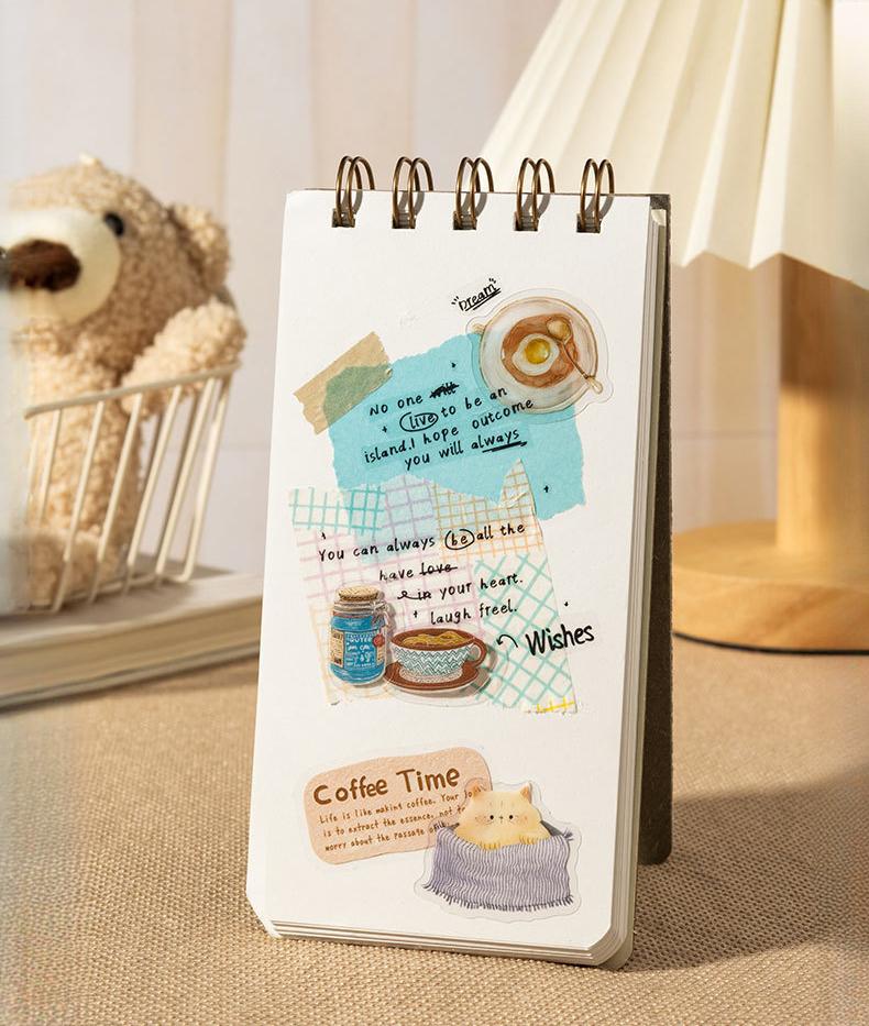 100 piece minimalist large sticker pack featuring characters, flowers, scene product patterns, minimalist style, PET waterproof material, self adhesive, DIY journal decoration, scrapbook notebook materials