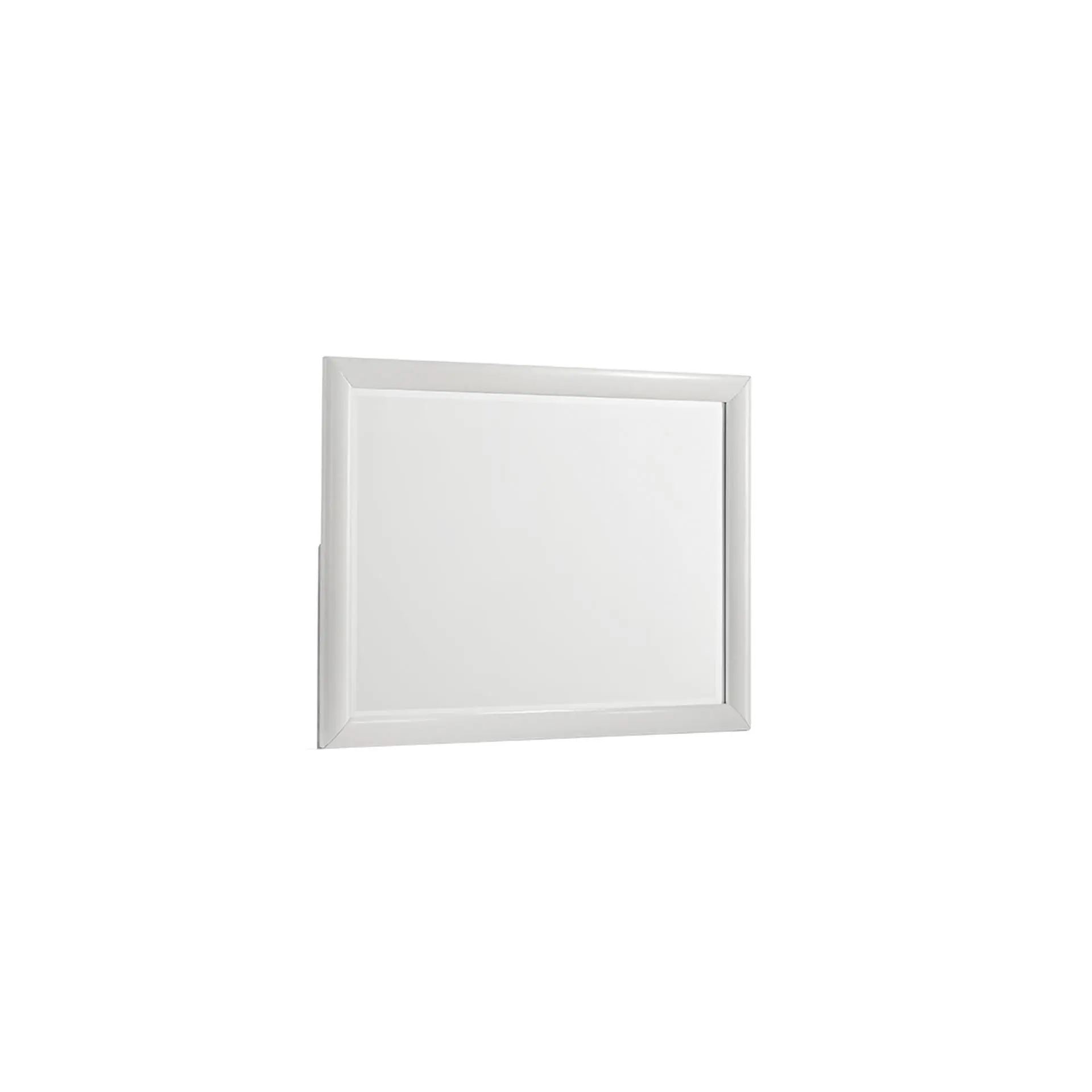 ARCH Modern White Wooden Wall Mirror for Bedroom, Living Room, Entryway, Large Rectangular Full Length Hanging Mirror, Sturdy Manufactured Wood Frame, Smooth White Finish, Easy Install, 46.5x34.5 Inch, White Color Options, Wood Material