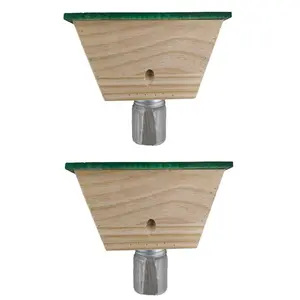 Ultimate Wooden Bee Trap, Small House Bee Lure, Outdoor Use, Beekeeping Supplies, Large Transparent External Container, Internal Hive, Spring Door