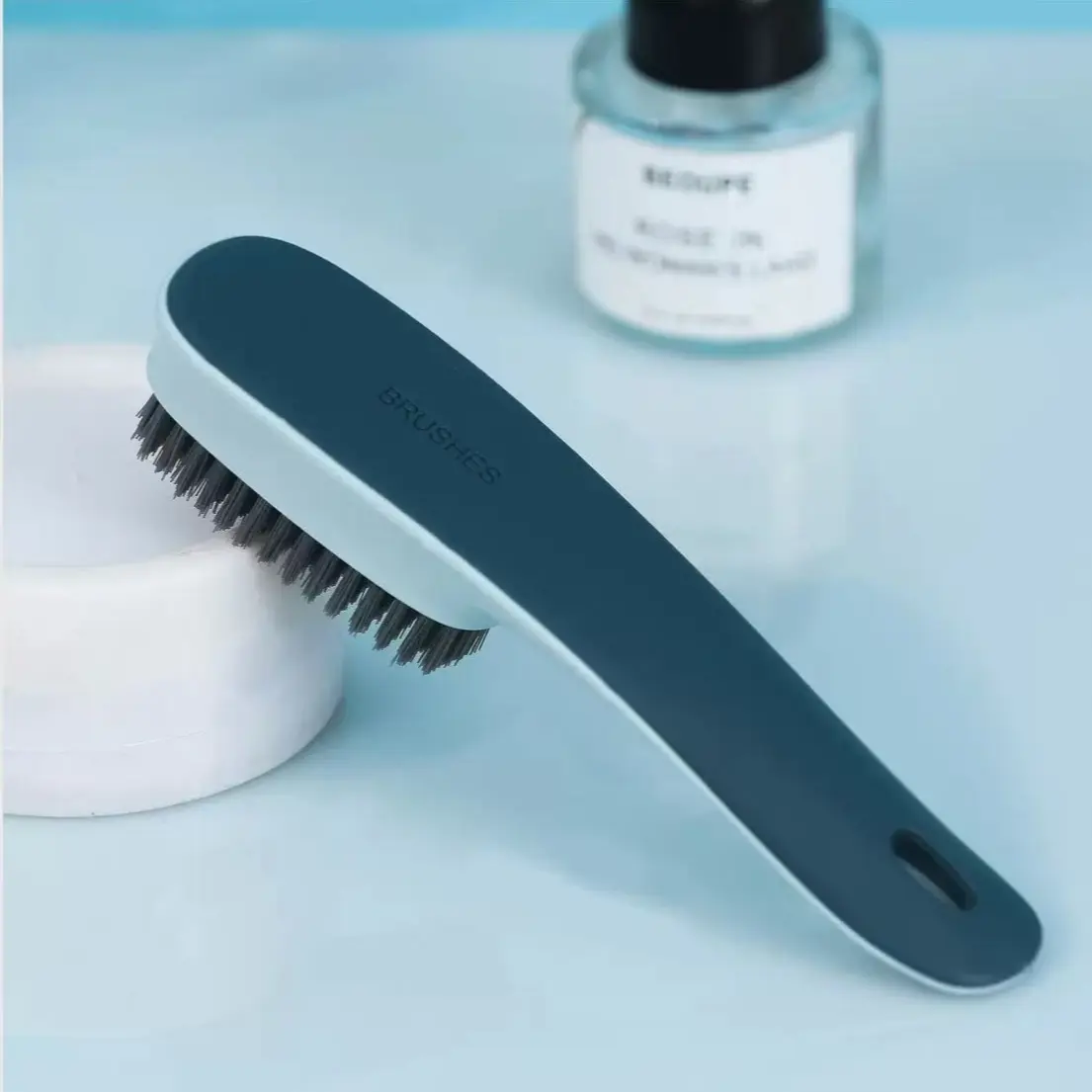 Soft Bristle Shoe Brush for Sports Shoes, Canvas Shoes, Leather Shoes, Delicate Clothes, Ergonomic Handle, Portable Multi-Function Brush