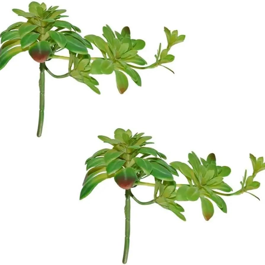 2 Pcs Pot Artificial Succulent Plants, High-Quality Plastic Fake Greenery, Indoor Outdoor Decor, Easter Festival Decoration