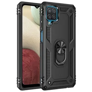 Case for Samsung Galaxy F12/M12/A12 5G/A12 Nacho/A12/A12 4G, Durable Dual-Layer Protection, Shockproof, Rotatable Magnetic Ring, Secure Grip Stand for Samsung Galaxy F12/M12/A12 5G/A12 Nacho/A12/A12 4G Case