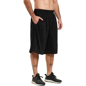 Men's 12" Athletic Shorts Long Basketball Workout Shorts Below Knee Loose-Fit with Pockets