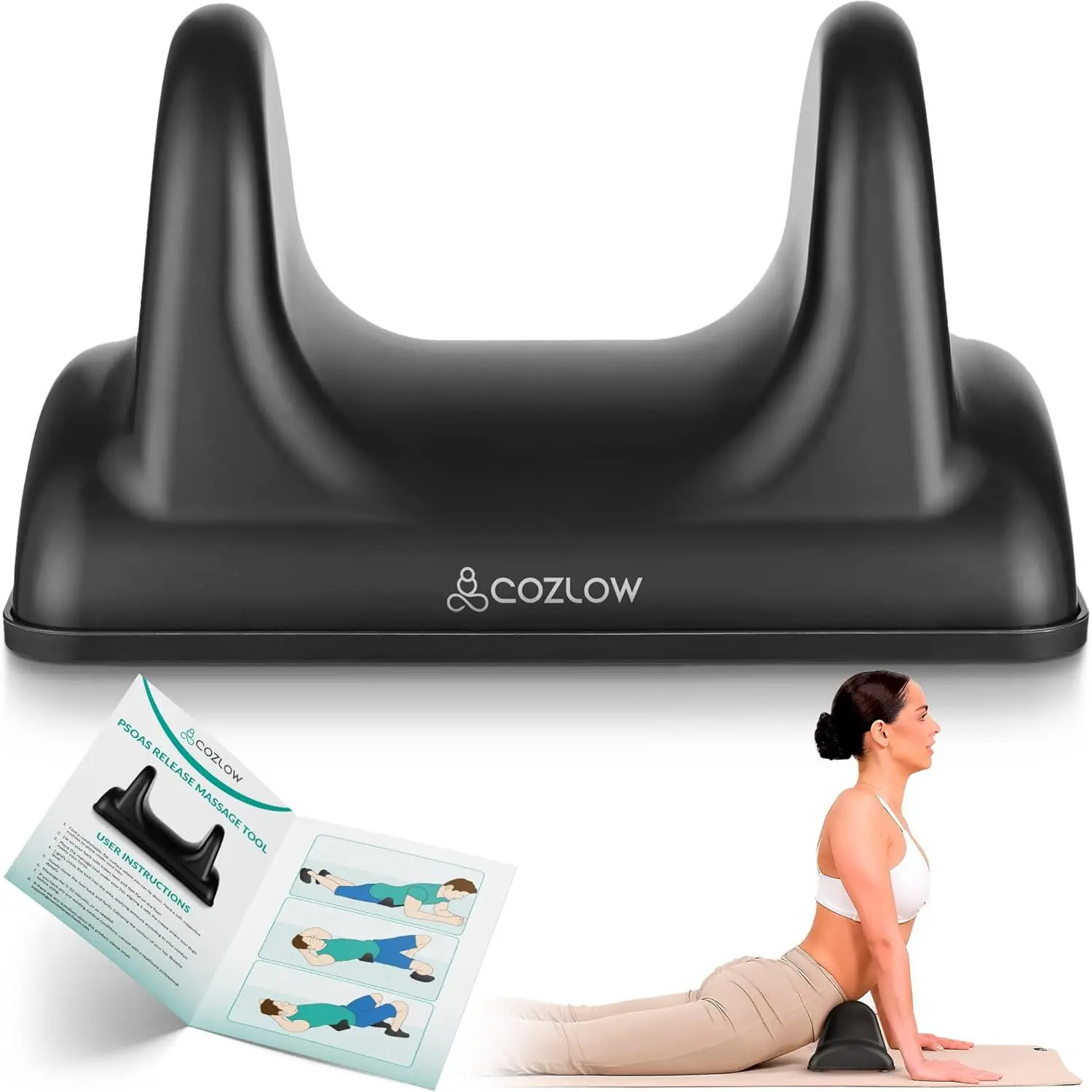 Psoas Release Massage Tool, Back & Hip Flexor Muscle Stretcher, Deep Tissue Massage Tool for Myofascial Release, Trigger Point Massager for Pain Relief & Quick Recovery