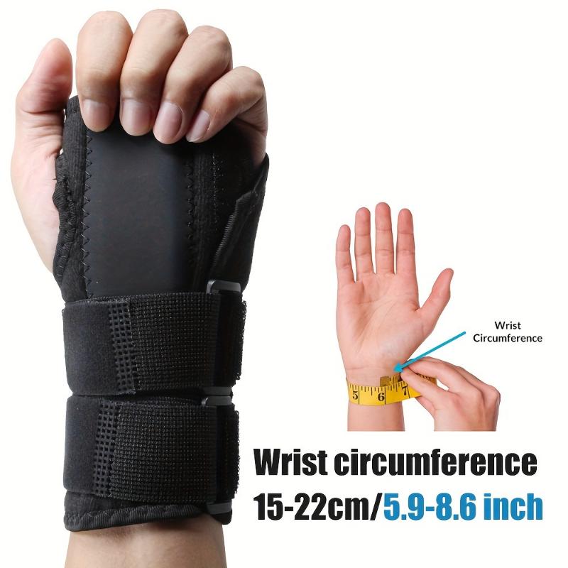 2pcs Comfort Fit Adjustable Wrist Braces With Metal Splint Support - Polyester Carpal Tunnel Stabilizer For Men & Women - Sports Protection Straps