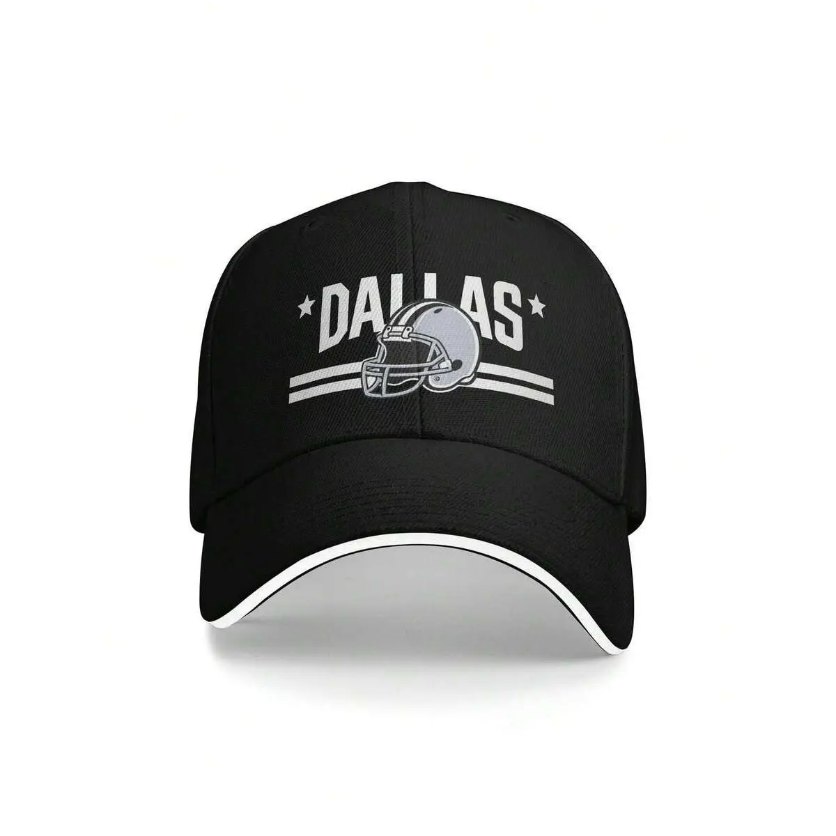 Unisex Dad Cap Style Dallas Letter Print Baseball Hat - Breathable Lightweight Polyester, UV Prevention, Adjustable Size, Curved Brim Fashion Accessory for Year-Round Use, Letters