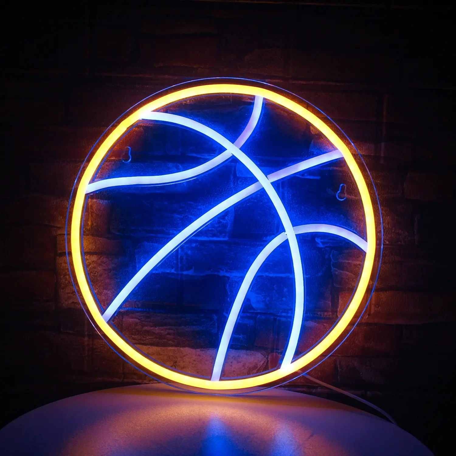 Basketball Neon Sign, USB Plug Powered LED Glowing Wall Mounted Neon Light, Decorative Light for Clubs, Leisure and Entertainment Venues, Stadiums, Gyms, Boys Rooms