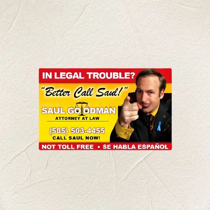 TV Themed Breaking Bad & Better Call Saul Funny Vinyl Car Stickers, 10*4cm Peel-Stick Sun-, Abrasion- & Water-Resistant Scratch-Cover Decal Decor for Car & Motorcycle Exterior Accessories