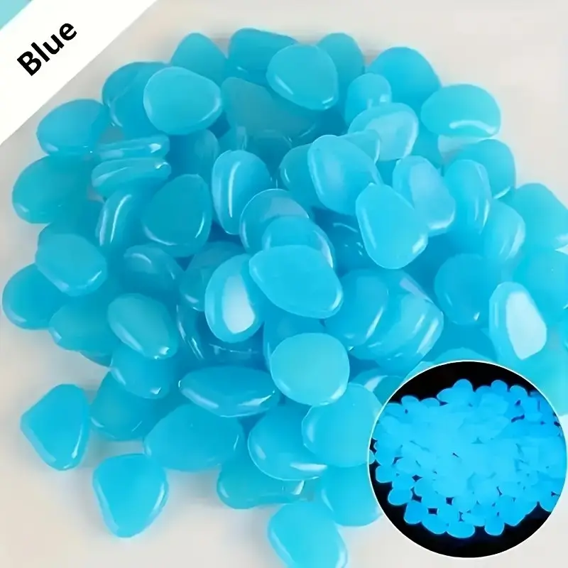2000pcs Glow-in-the-Dark Resin Pebbles - -Activated Luminous Stones, Self-Lit Mini Rocks for Aquariums,, Weddings, Parties, Garden & - Reusable Glow Glow-in-Dark Outdoor/ Use (2000pcs)