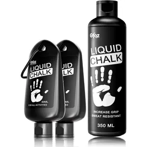 Pro Grade Liquid Chalk 2 oz or 12 oz Mess-Free Gym Chalk for Weightlifting, Gymnastics, Rock Climbing, Dancing, Dries in Seconds