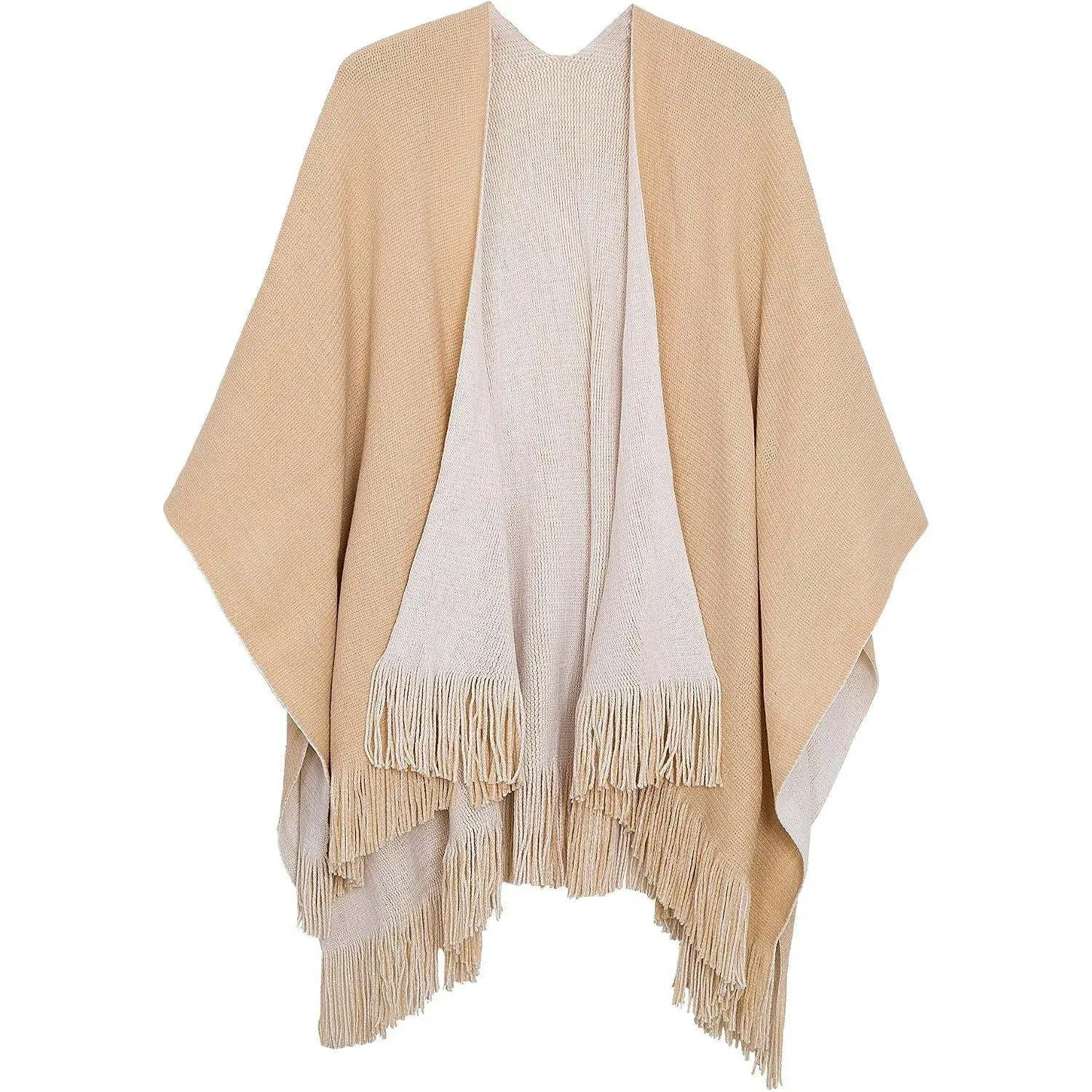 Women's Winter  Poncho Capes Tassel Blanket Shawl Wrap Cardigan Coat