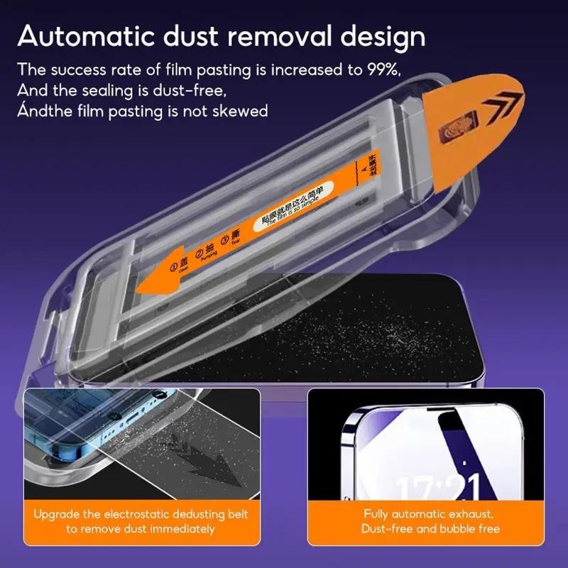 2 Pack Anti-Spy Screen Protector Film Set, Dust-Free Alignment Tool Included, Compatible with iPhone 16 15 14 13 12 11 Pro Max Plus,Scratch-Resistant Privacy Protection, Phone Screen Protectors