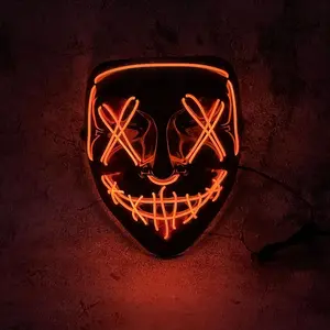 Glowing Cyberpunk LED Mask, Choose 8 Colors, Halloween Party Glow Mask, Costume Prop, Perfect for Parties, Unisex Design, Glow Party Accessories