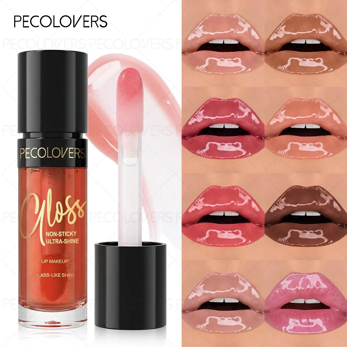 Long-lasting Shimmer Plump Lip Gloss, Pink Berry Deep Red Tinted Lip Glaze, Non-Smudge Waterproof Natural Brightening, Summer Spring Lip Makeup Trends, Hydrating Lip Gloss, Party Date Daily, For All Types