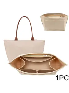 Felt Purse Organizer, Tote Insert, Bag Shaper, Anti-Sagging, Multi-Pocket, Handbag Divider, Work Commute, Medium Large, 9 Compartments, Sturdy Felt, Bag Insert Organizer For Tote Bag