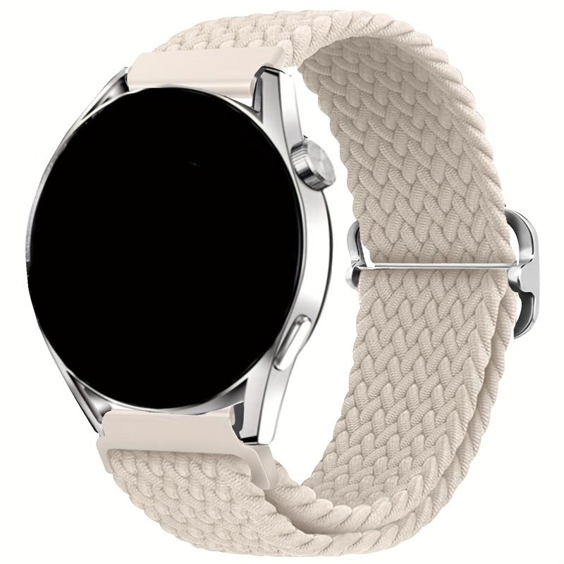 Elastic Braided Nylon Solo Loop Bands – Adjustable Stretch Strap 20/22mm for Samsung Galaxy Watch, Comfortable Sport Wristband, Unisex