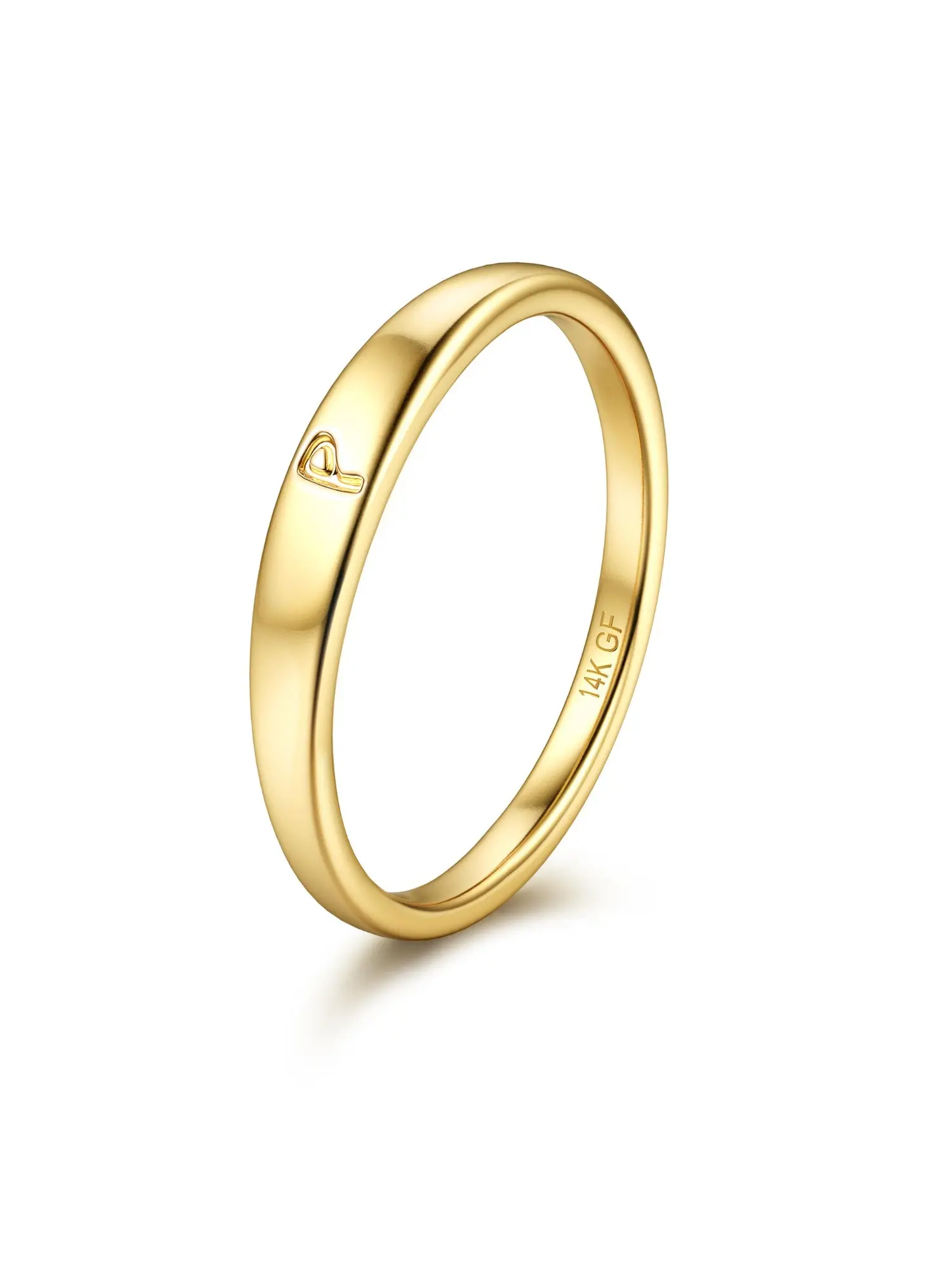 1 Pc Classic Golden Initial Letter P-T Signet Ring, Fashion Rings, for Women Men Premium Copper Minimalist Craft Single Letter Slim Narrow Band Flexible Stacking Knuckle Ring Thumb Stacking Jewelry for Casual Outfits Personalized Gift