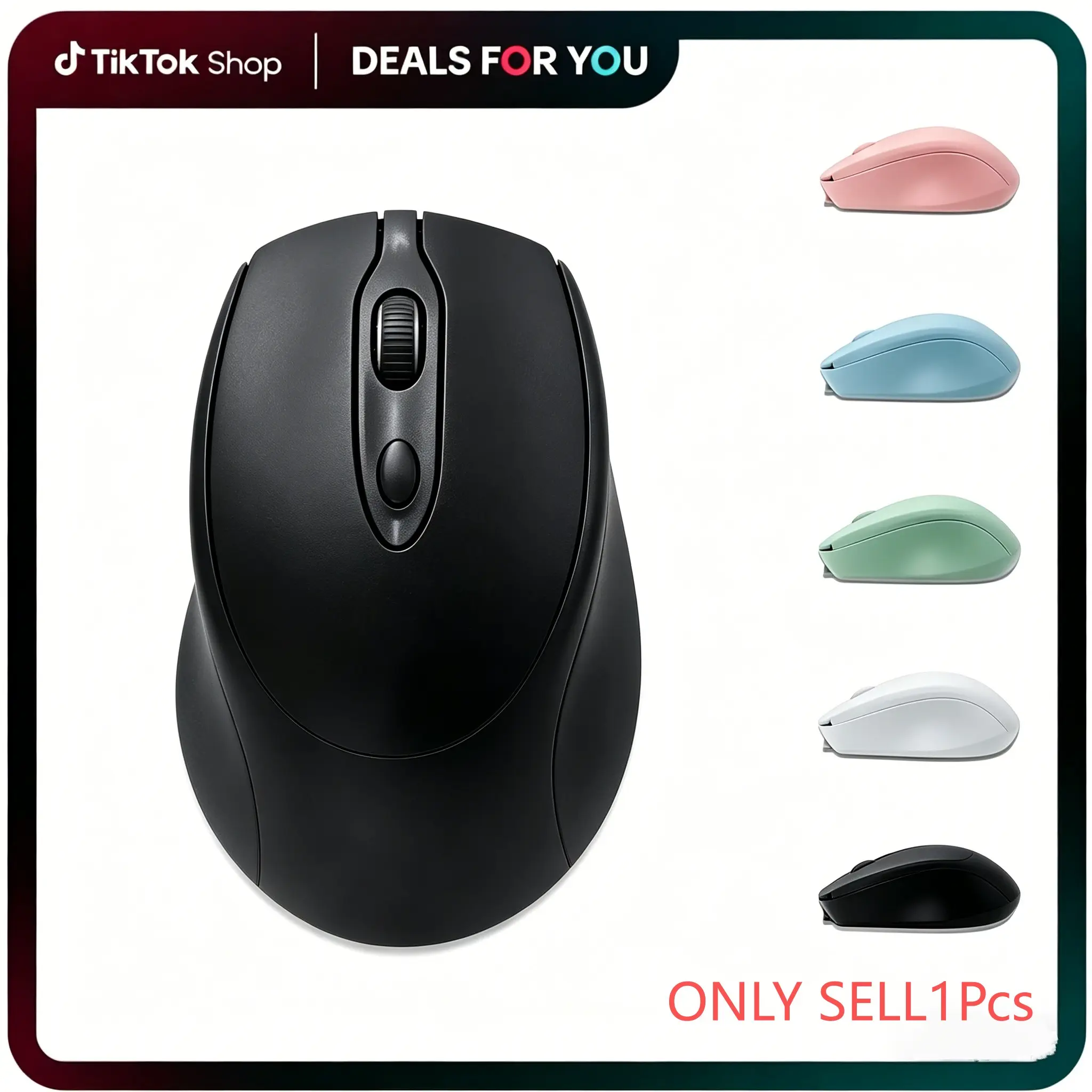 Rechargeable wireless mouse, Wireless rechargeable mice, Ergonomic mouse, Wireless office mouse, silent, Dual mode connection: 2.4GHz+Bluetooth (with USB receiver), 3-level DPI adjustment 800/1200/1600, compatible with PC, Mac, laptop
