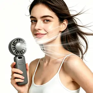 3-In-1 Portable Cooling Mini Fan, 5 Speed USB Rechargeable Hand Fan, Digital Display, Lanyard, Multi-Use for Home Travel Outdoor, Summer Gifts