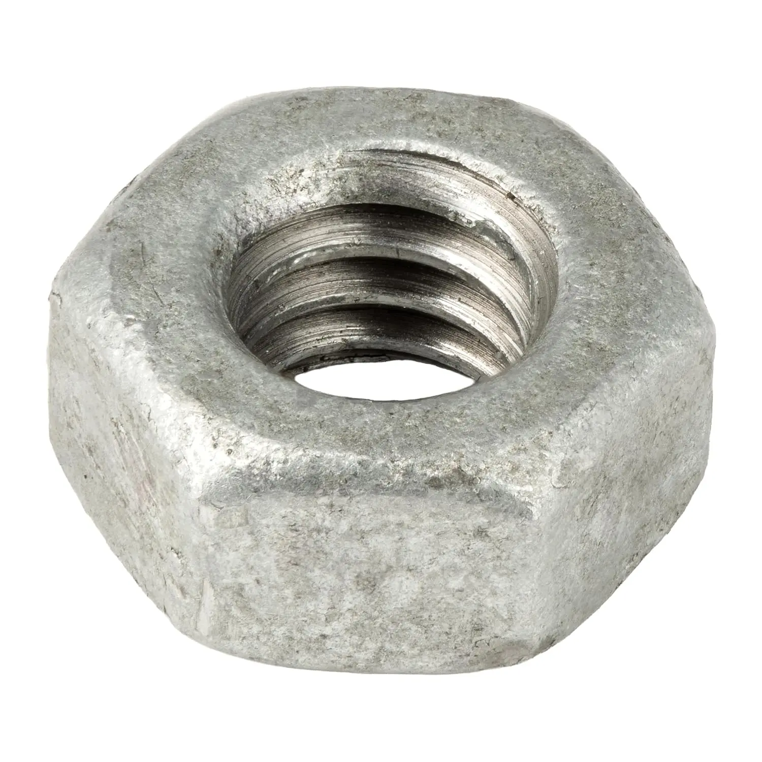 1/4"-20 (100 Pack) Galvanized Grade 2 Hex Nuts, Coarse Thread, Hot Dipped, Industrial/Commercial Grade ASME B18.2.2 by