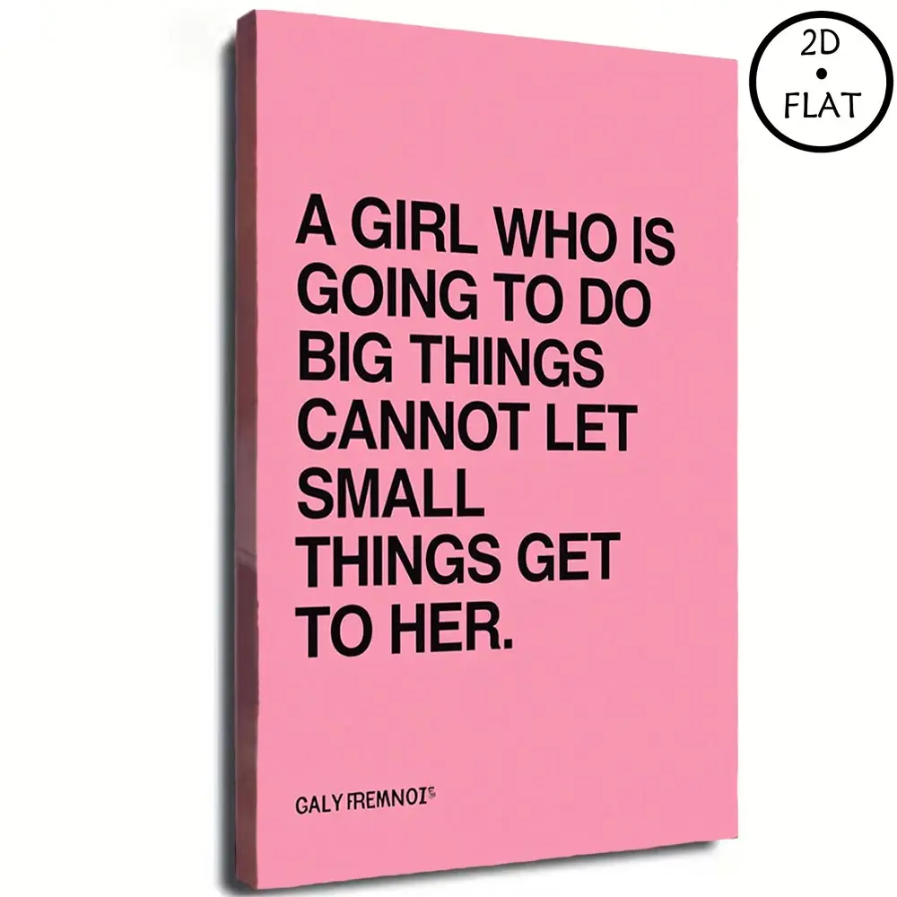 Modern Minimalist Wall Decor, Unframed Canvas Print with Pink Motivational Positive Quotes, Aesthetic Artwork for Girls Bedroom, Versatile Home Decoration & Ideal Gift love island  , dopamine   Decor   items