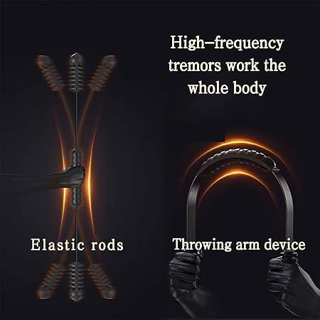 Fitness Exercise Bar,Elastic Fitness Bar,High Frequency Vibration Training Fat Buring Workout Bar for Yoga,Abdominal Muscles Strength Exercises In Home Gym