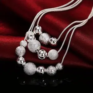 1pc Funky Style Copper Bead Necklace, High-Quality Fashion Jewelry Charm, Classic Design for Women And Men, Ideal Wedding Gift