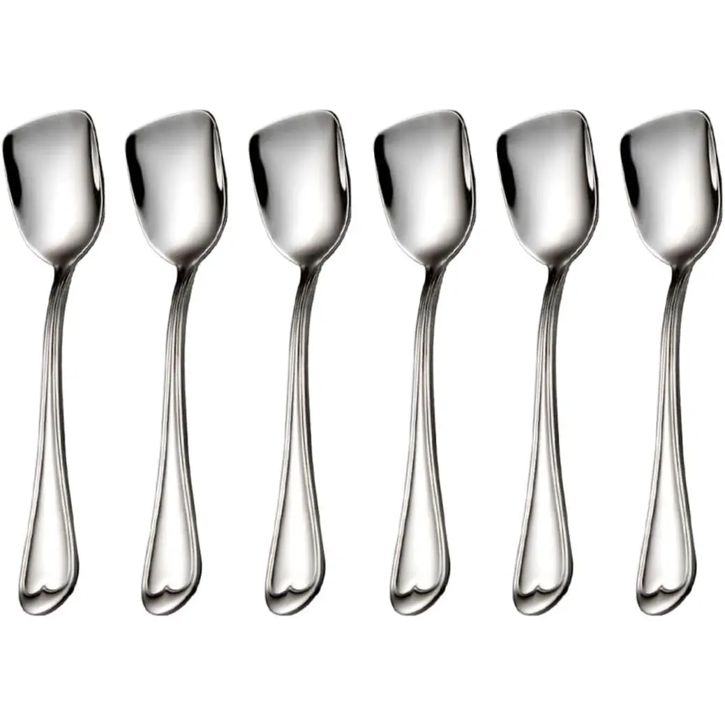 Ice Cream Spoons, Shovel Spoon 6 count,18/10 Stainless Steel Dessert Spoons 6.0-inch,