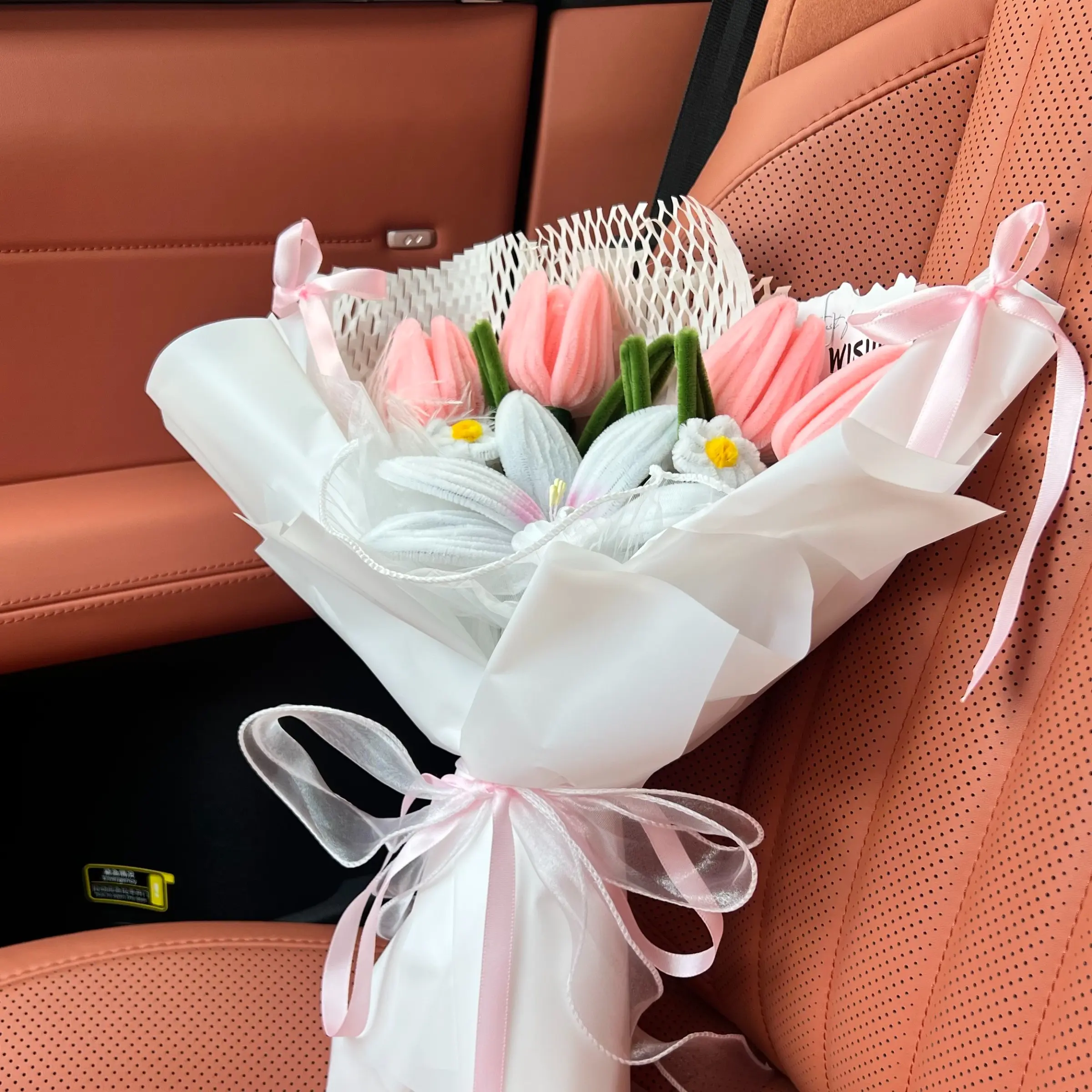 Forever Handmade Flower Bouquet Gift for Mom, Grandma, Sister, Best Friend, Teacher, Nurse, Birthday & Graduation Fake Flowers Bouquet