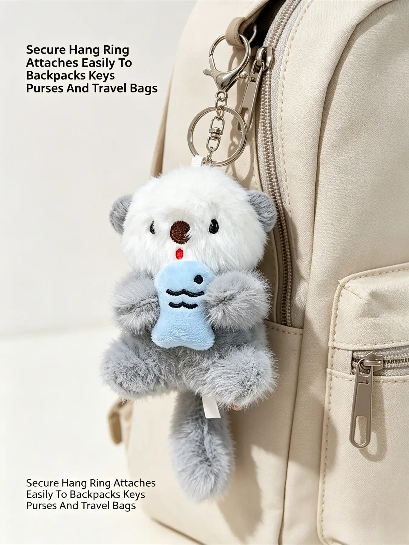 Cute beaver keychain pendant and bag accessories, a great gift choice for animal lovers. It perfectly matches bags and backpacks, with a unique design for daily use