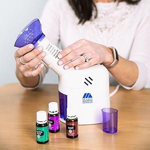 Facial Steamer, Steam Inhaler, FSA Eligible, Vaporizer or Vocal Steamer with Aromatherapy Diffuser and Soft Face Mask for Cleansing, Sinus Pressure, Congestion, Colds and Cough, 25mL