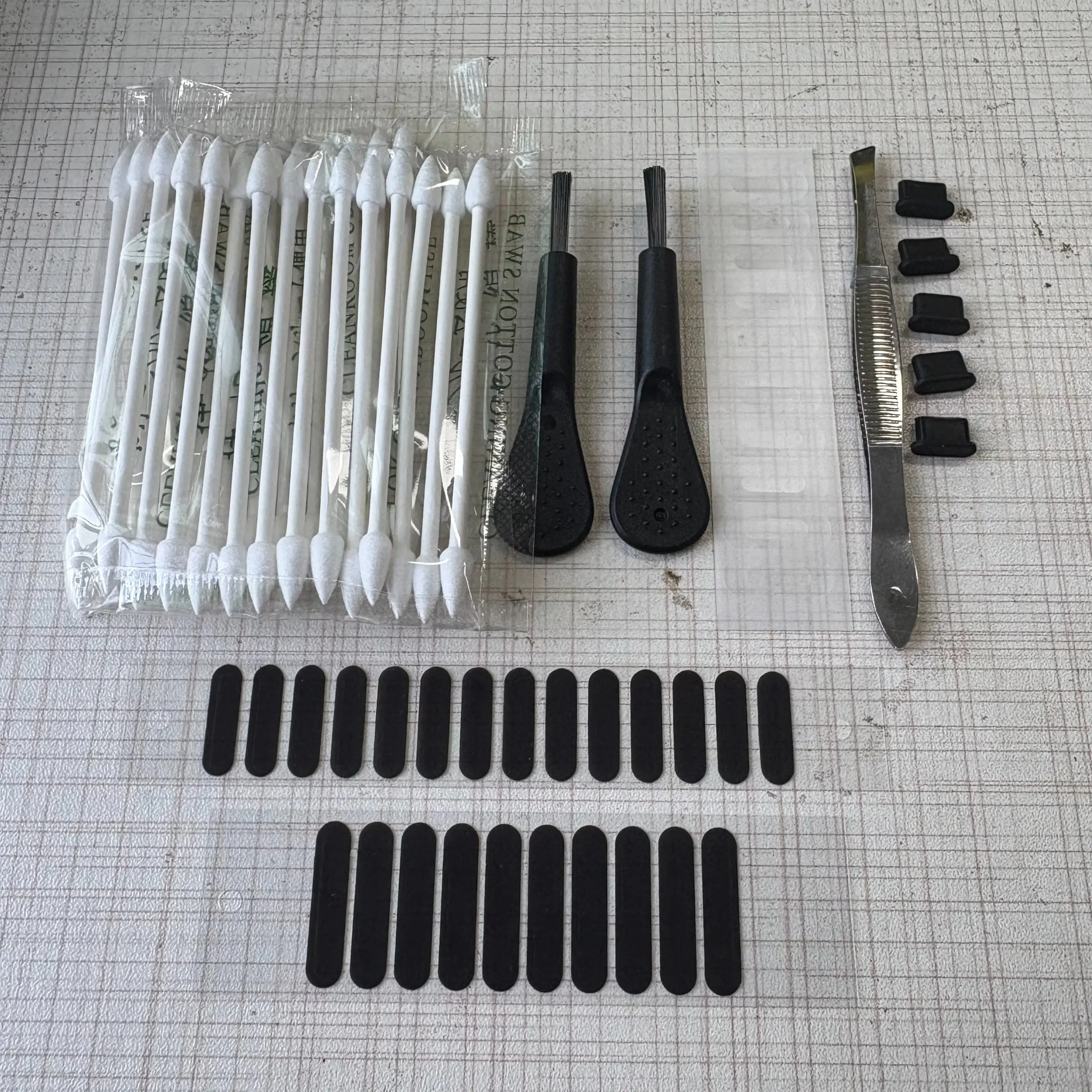 Universal Dust Plug for iPhone for Samsung for Mi, Mobile Phone Speaker Anti Dust Mesh Sticker, Charge Port Protector Cleaning Brush Set Care