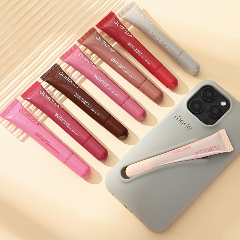 GET THE GLAZED GLASS LIPS! [OLIBOLLA Official] Peptide Lip Treatment: High-Shine Plumping Lip Glow Oil, Hydrating & Nourishing Lip Gloss, Non-Sticky Finish 3-in-1 Glaze