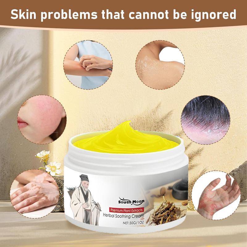 Premium All-Natural Herbal Soothing Cream for Psoriasis Eczema Dry Sensitive Skin Relief Plant-Based Itch Treatment Balm for Mosquito Bites 30g Hypoallergenic Skin Lotion