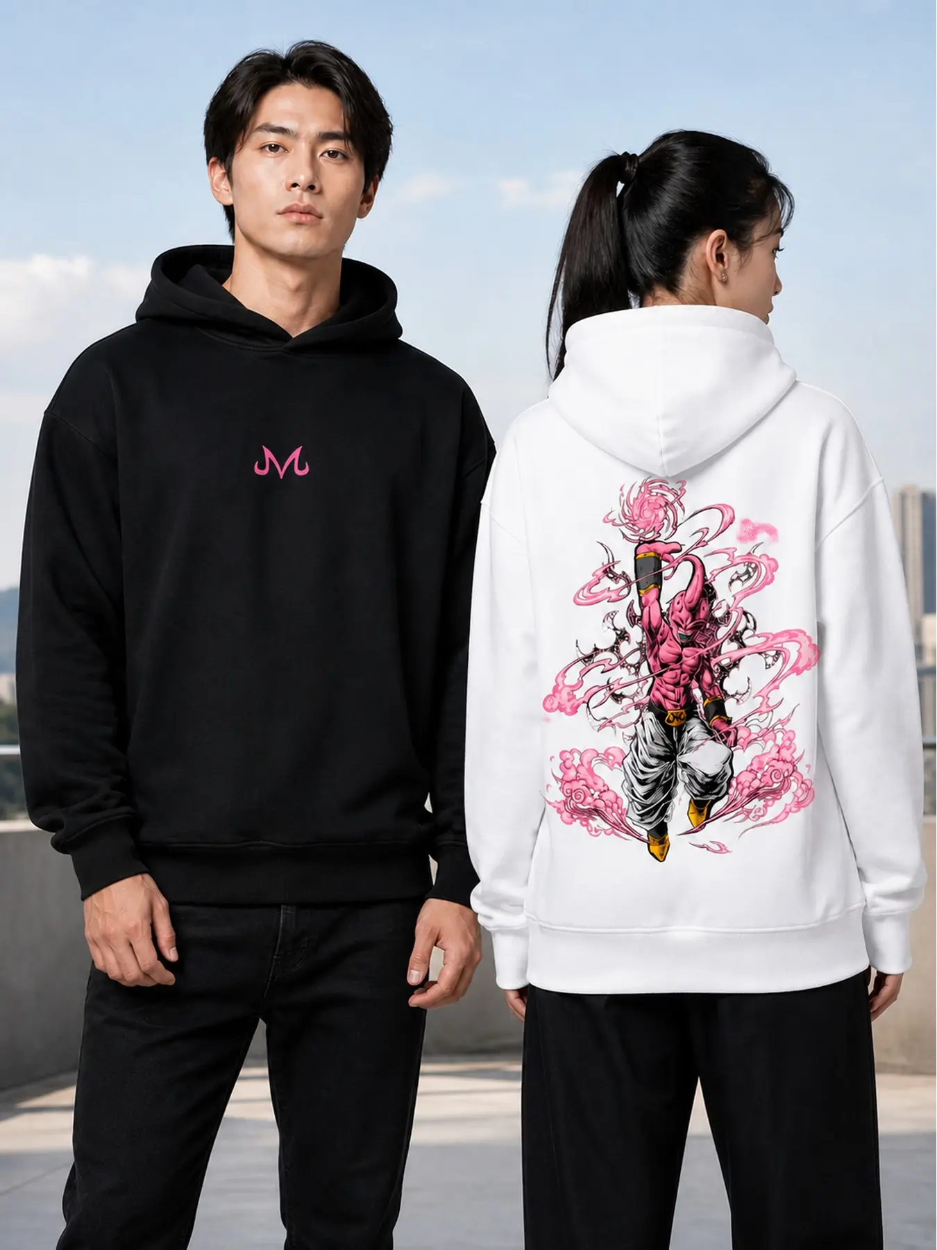 Dragon Ball Kid Buu Pink Energy Crewneck Sweatshirt, Anime Oversized Pullover, Perfect Gift Cool Shirts, Graphic Oversized Heavyweight Fleece-Lined Sweatshirt and Hoodie for Men and Women, Workout Crewneck and Hoodie, Y2K Hoodie