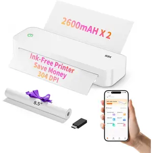 Portable Wireless Bluetooth Thermal Printer For Travel Compatible With Android And IOS Inkless Small Printer Supports US Letter Legal A4 And A5