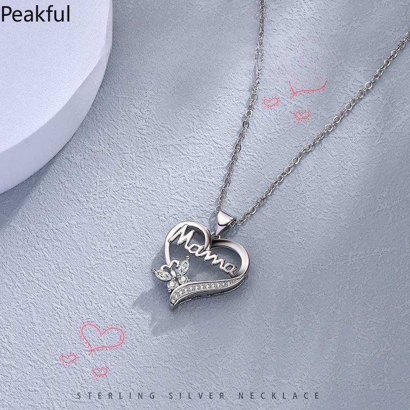 Mother's Day Themed Necklace — "Mama" Letter Pendant Stainless Steel Necklace: An Exquisite Jewelry Gift Crafted Especially for Women