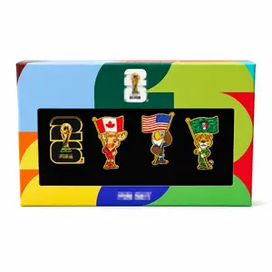 North America 2026 Soccer Pin Set - Premium Metal Badge, Vibrant Mini Bag Charm for Backpacks, Jackets & Fan Collectibles