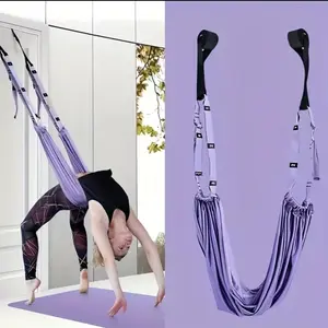 Door-Hanging Yoga Stretch Band, Adjustable Aerial Yoga Hammock, Backbend, Split, Inversion Training, Home Gym Flexibility Trainer, Upgrade Version with Storage Bag, Yoga Accessories, Stretching Gear