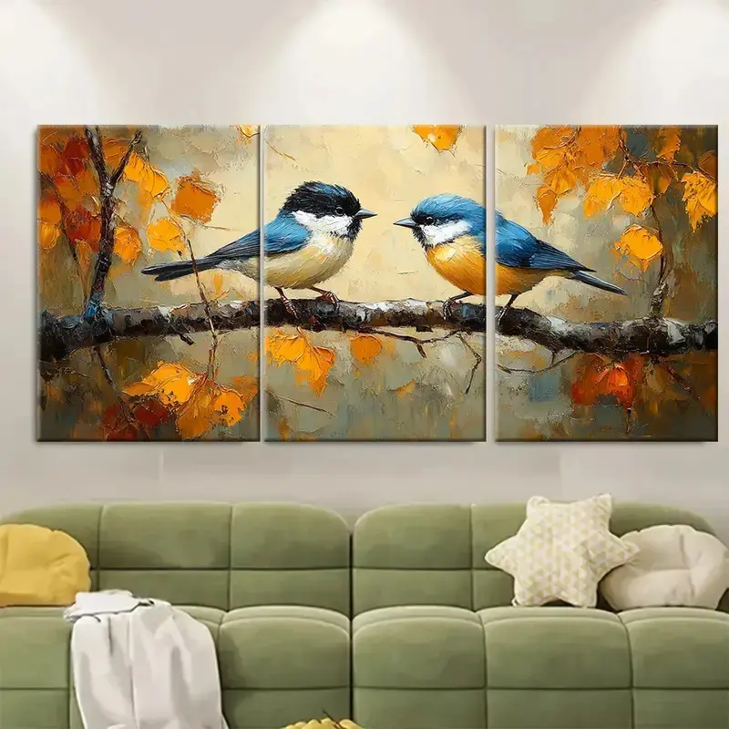 3pcs Realistic Birds EY Wall Art Canvas  Unframed/Frame<wbr>d