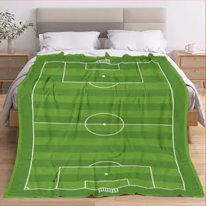 This single-pack modern minimalist football field pattern flannel blanket is soft and comfortable, making it ideal for sports, home, dorms, cars, outdoor activities, pets, sofas, travel, offices, and camping. It's also a perfect gift for boys and girls.