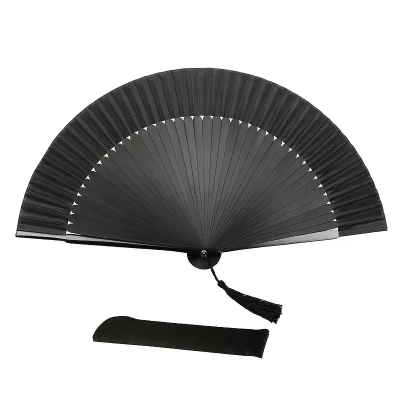 Hand Held Bamboo Silk Folding Fan, Elegant Vintage Retro Style, Perfect Gift for Women, Ladies, Girls, Ideal for Dance, Parties, Weddings, DIY Decor, Home Decor