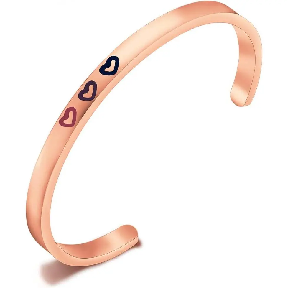 BiSexual  Bi Pride Heart Cuff Bracelet Bi Pride  Bisexual  Queer Pride Gifts